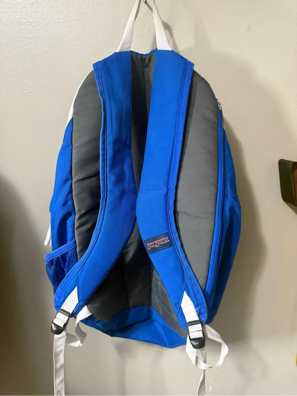 Jansport Blue Backpack with White Accents